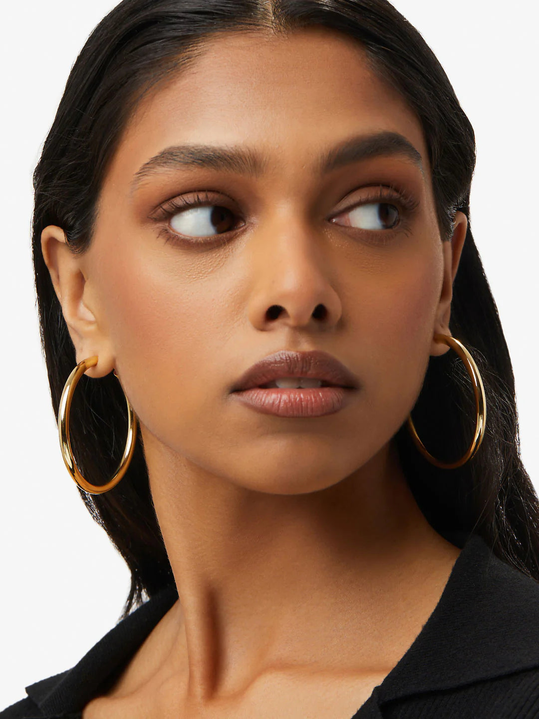 ShinePearls Large Hoop Earrings