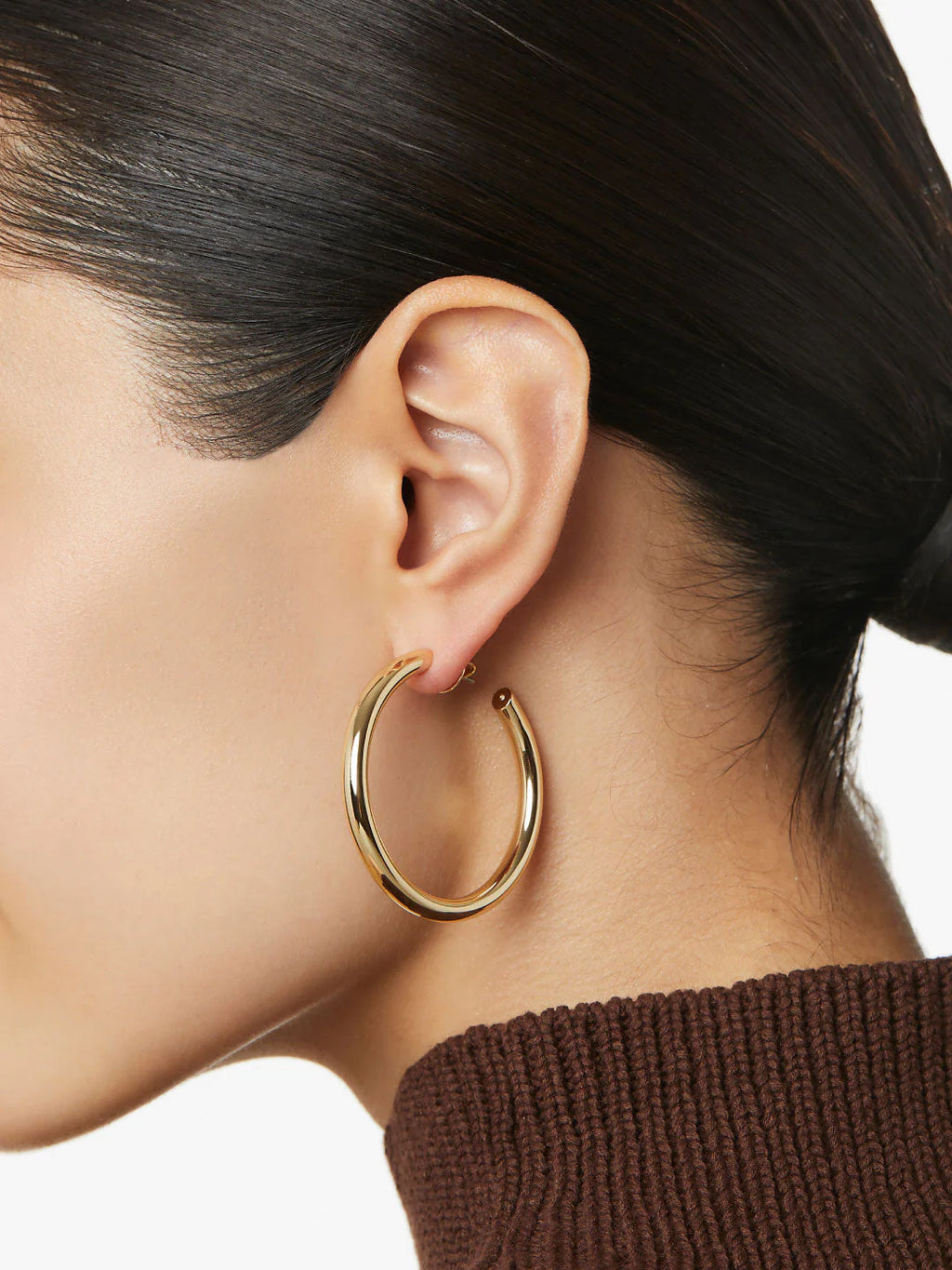 ShinePearls Medium Hoop Earrings