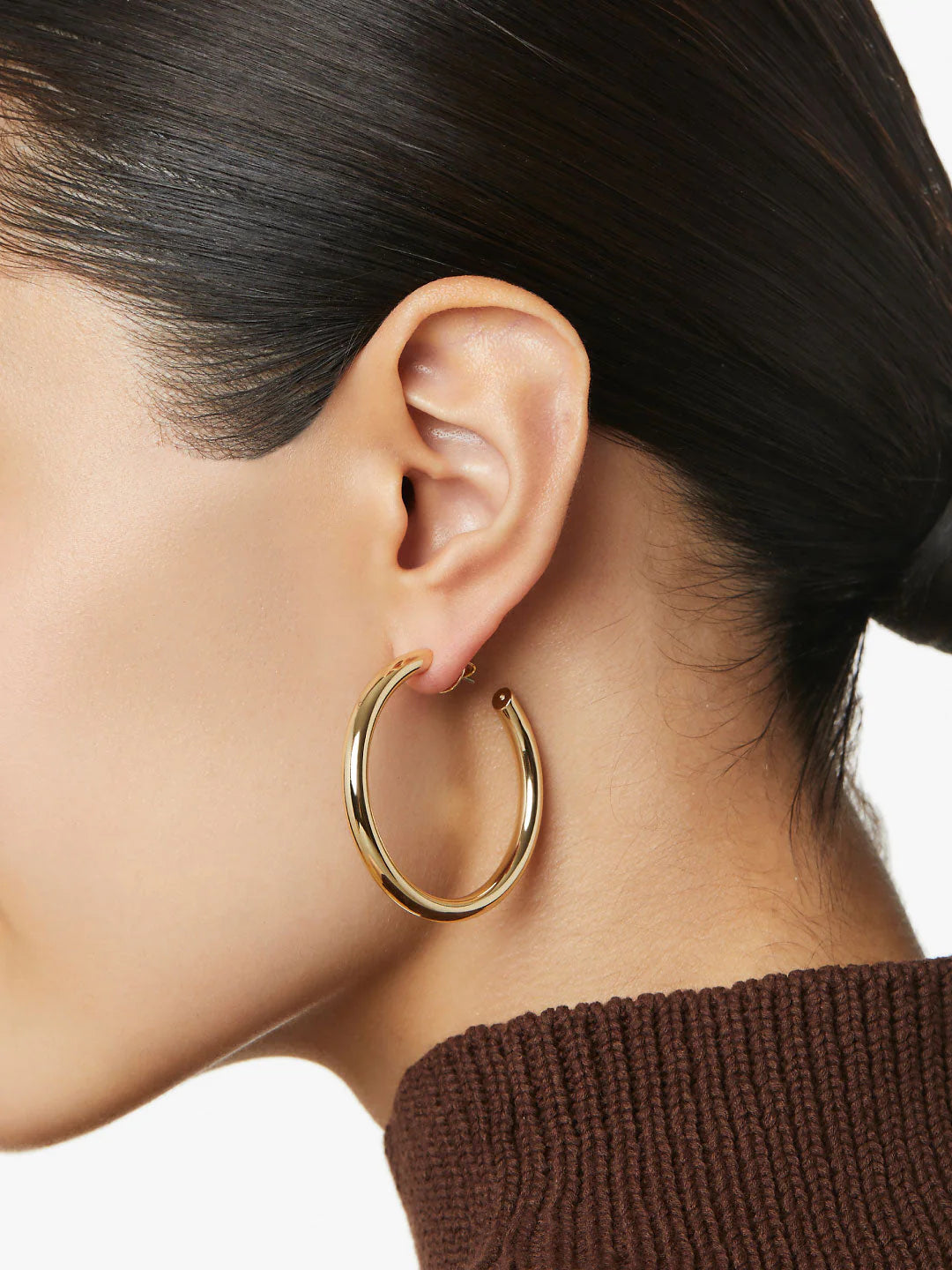 ShinePearls Medium Hoop Earrings