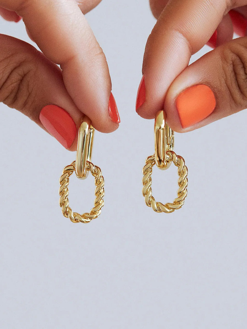 ShinePearls Double Hoop Earrings