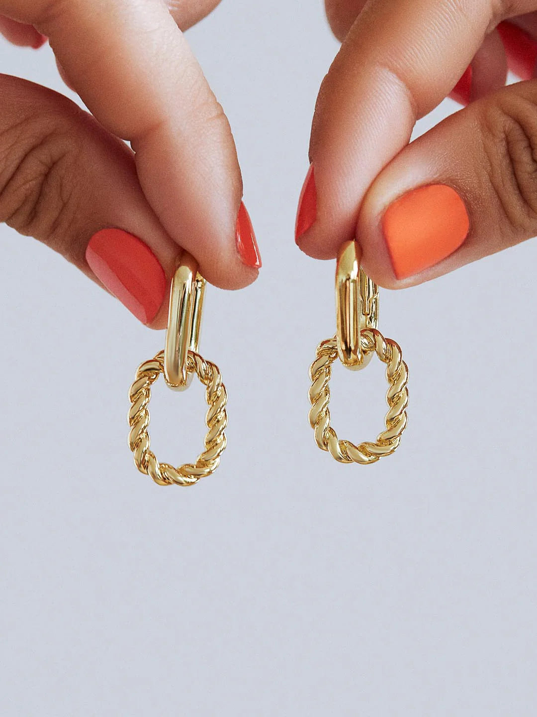 ShinePearls Double Hoop Earrings