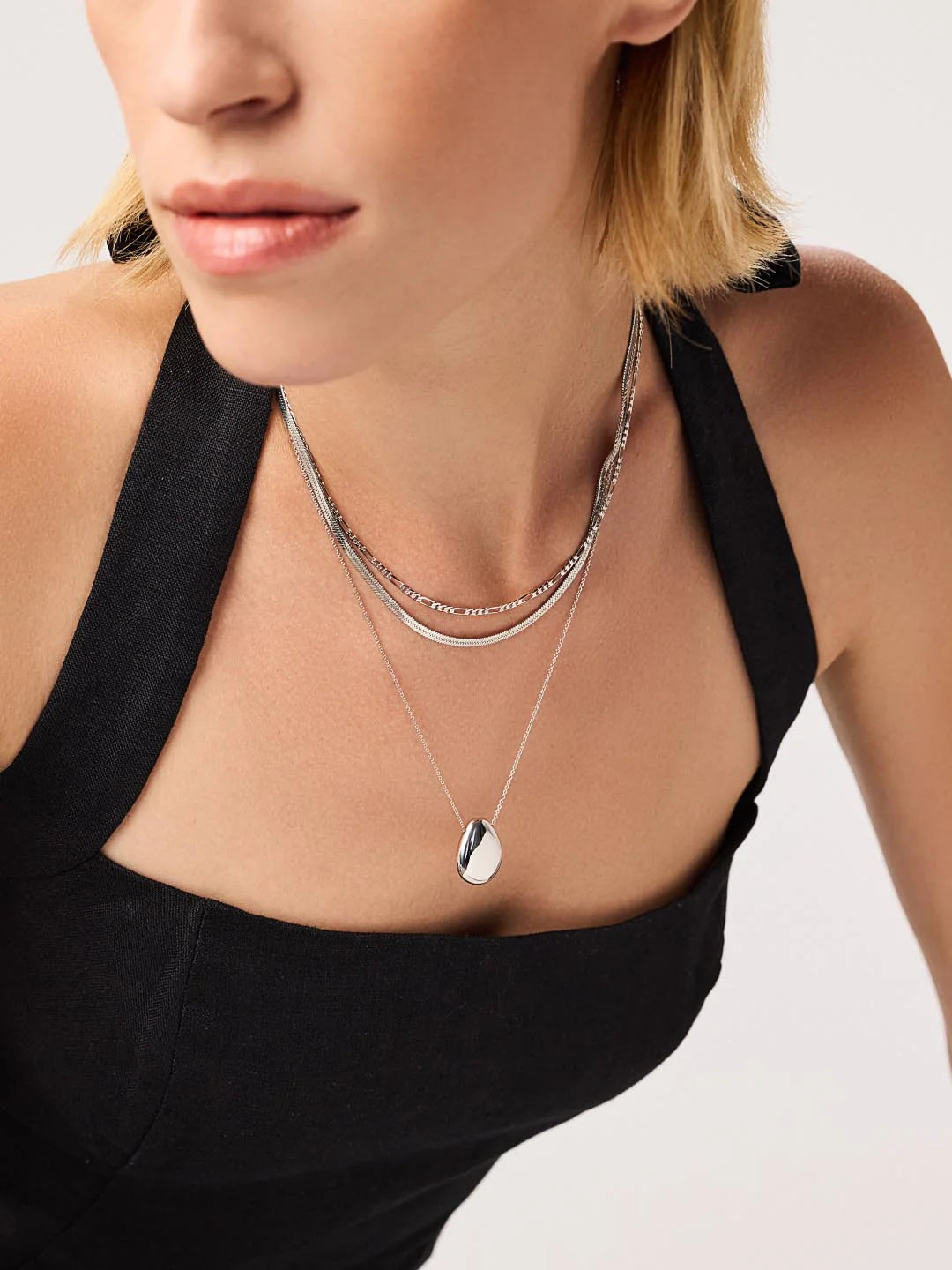 ShinePearls Silver Pendant Necklace