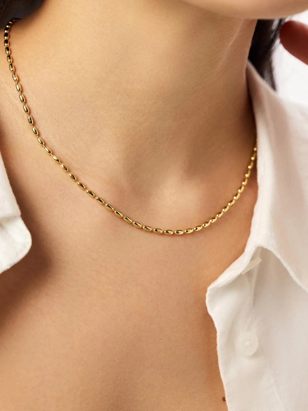 ShinePearls Ball Chain Necklace