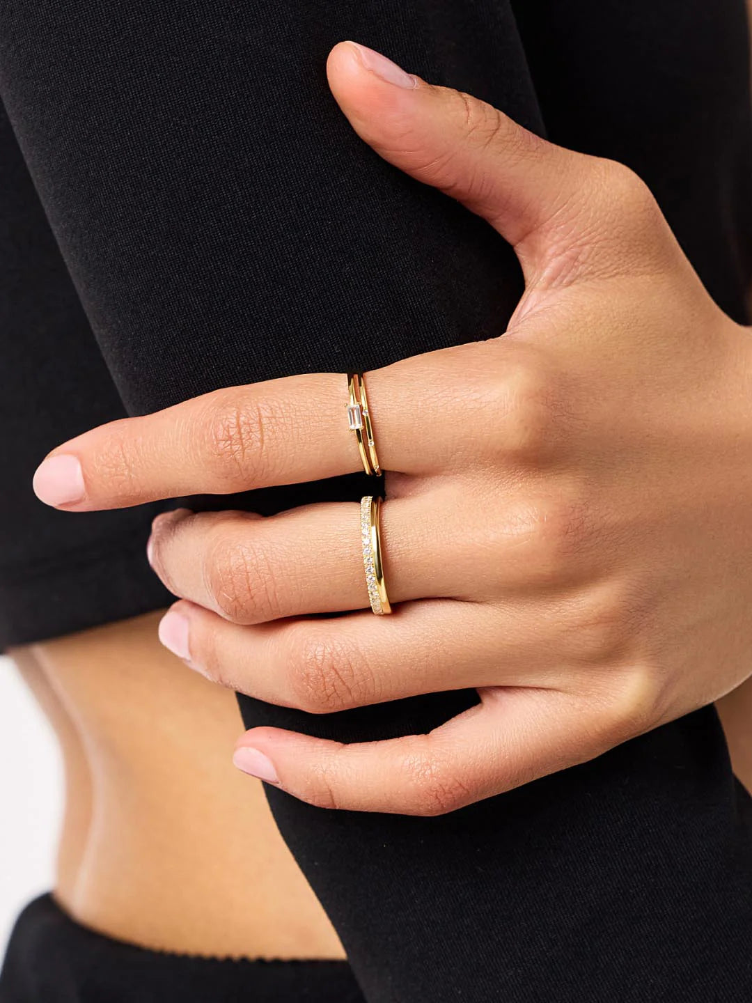 ShinePearls Gold Band Ring